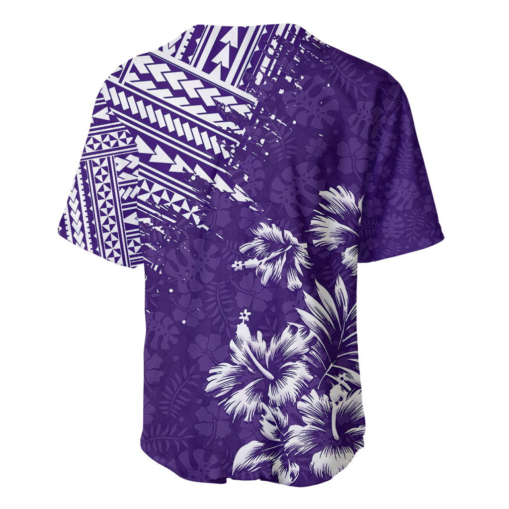 Hawaii Summer Baseball Jersey Mix Polynesian Purple LT6 - Wonder Print Shop