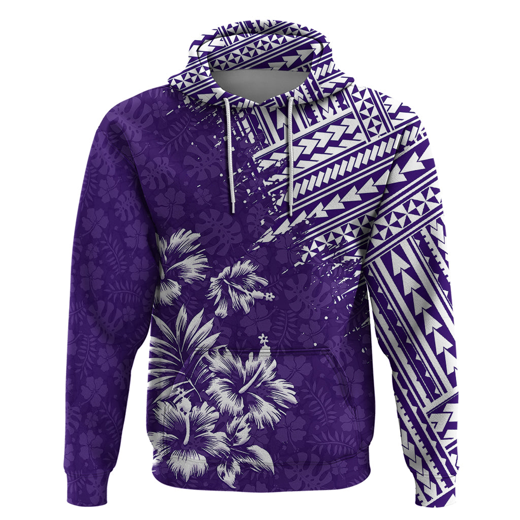 Hawaii Summer Hoodie Mix Polynesian Purple LT6 - Wonder Print Shop