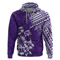 Hawaii Summer Hoodie Mix Polynesian Purple LT6 - Wonder Print Shop