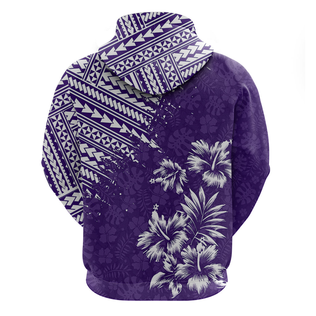 Hawaii Summer Hoodie Mix Polynesian Purple LT6 - Wonder Print Shop