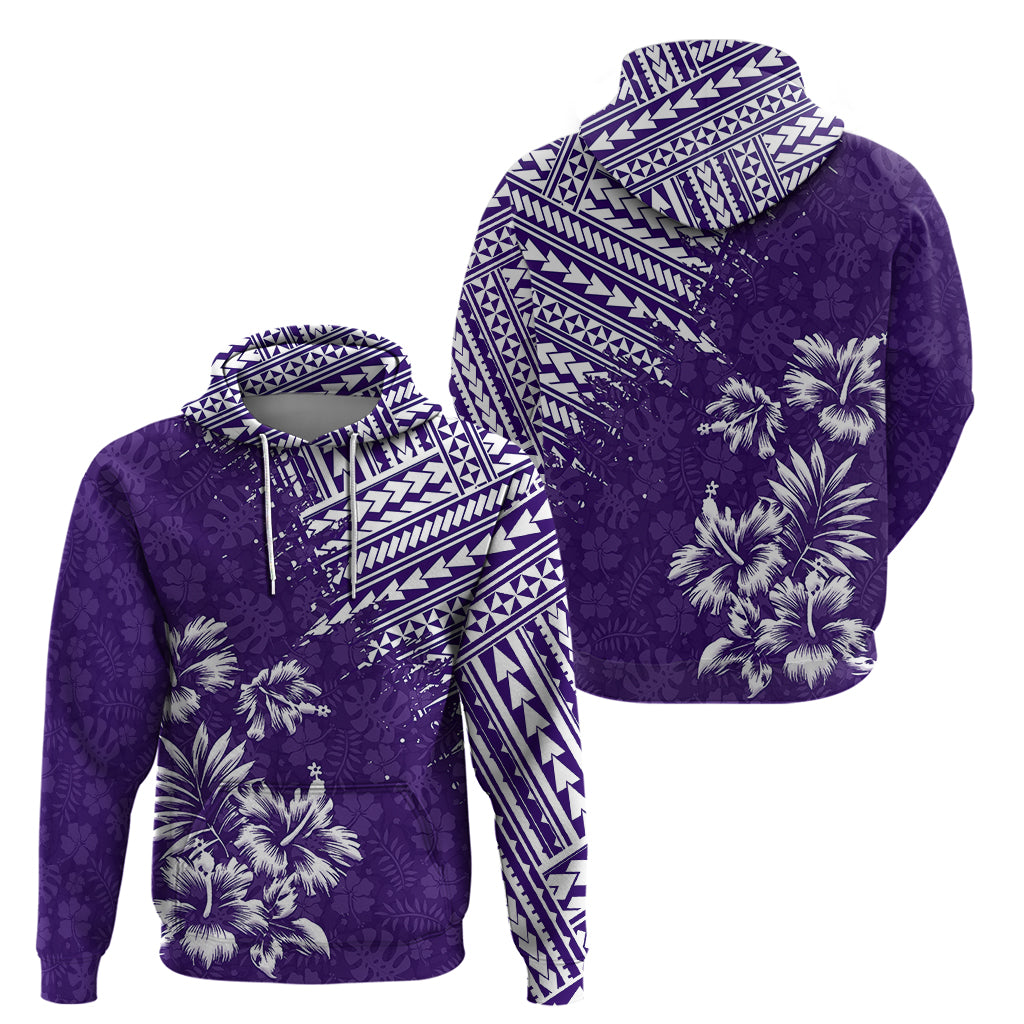 Hawaii Summer Hoodie Mix Polynesian Purple LT6 - Wonder Print Shop