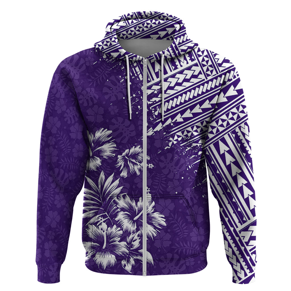Hawaii Summer Hoodie Mix Polynesian Purple LT6 - Wonder Print Shop
