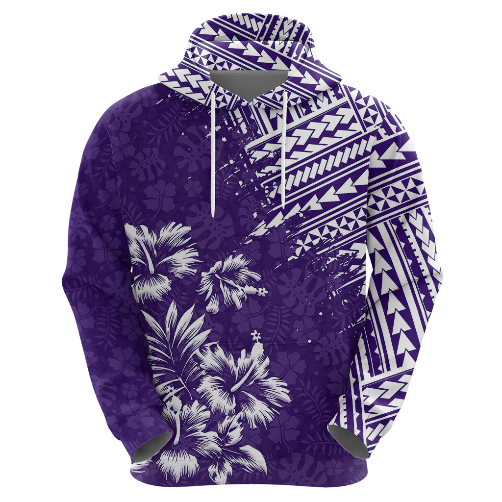 Hawaii Summer Hoodie Mix Polynesian Purple LT6 - Wonder Print Shop