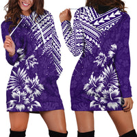 Hawaii Summer Hoodie Dress Mix Polynesian Purple LT6 - Wonder Print Shop