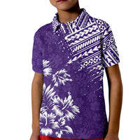Hawaii Summer Kid Polo Shirt Mix Polynesian Purple LT6 - Wonder Print Shop