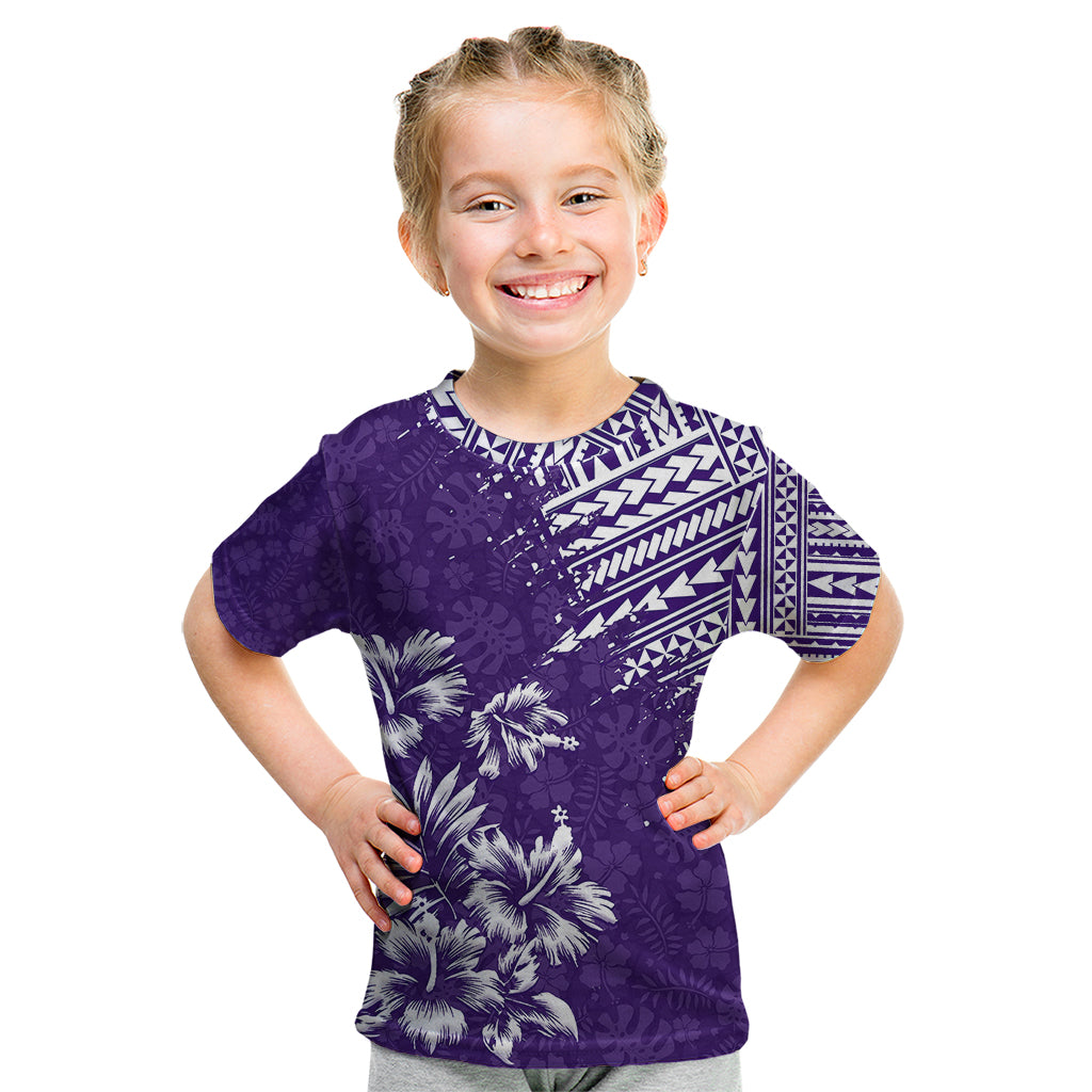 Hawaii Summer Kid T Shirt Mix Polynesian Purple LT6 - Wonder Print Shop