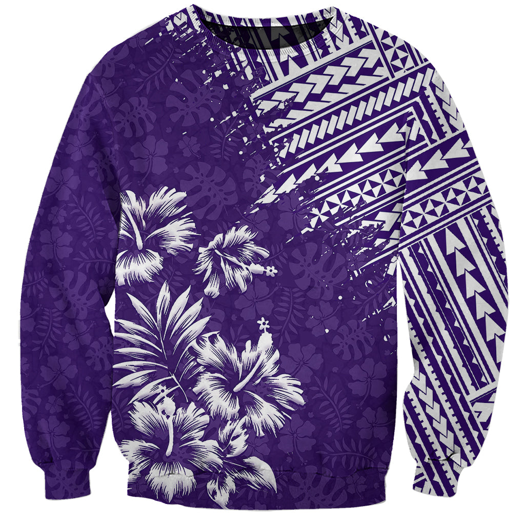Hawaii Summer Sweatshirt Mix Polynesian Purple LT6 - Wonder Print Shop