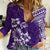 Hawaii Summer Women Casual Shirt Mix Polynesian Purple LT6 - Wonder Print Shop