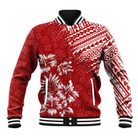 Hawaii Summer Baseball Jacket Mix Polynesian Red LT6 - Wonder Print Shop
