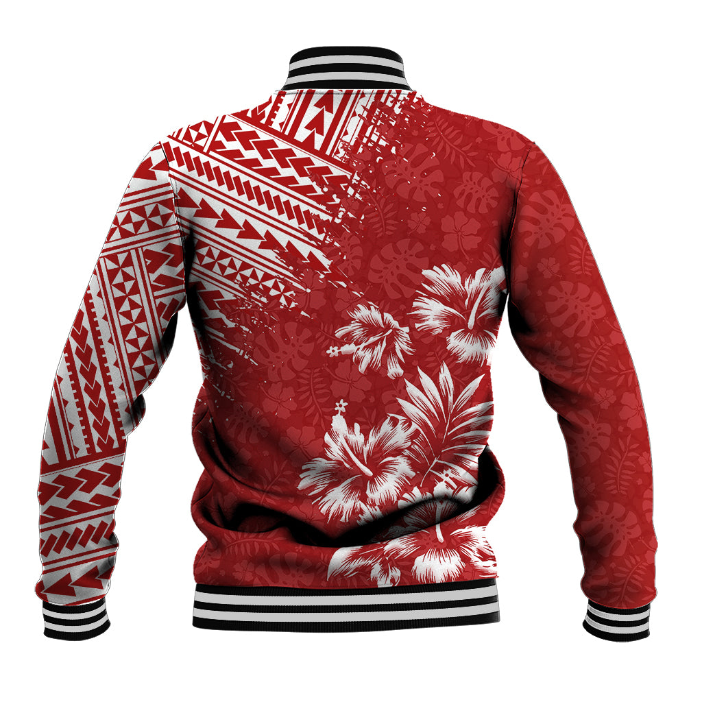 Hawaii Summer Baseball Jacket Mix Polynesian Red LT6 - Wonder Print Shop