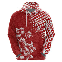 Hawaii Summer Hoodie Mix Polynesian Red LT6 - Wonder Print Shop