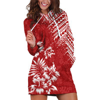 Hawaii Summer Hoodie Dress Mix Polynesian Red LT6 - Wonder Print Shop
