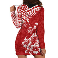 Hawaii Summer Hoodie Dress Mix Polynesian Red LT6 - Wonder Print Shop