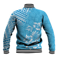 Hawaii Summer Baseball Jacket Mix Polynesian Light Blue LT6 - Wonder Print Shop