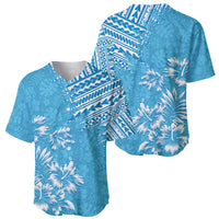 Hawaii Summer Baseball Jersey Mix Polynesian Light Blue LT6 - Wonder Print Shop