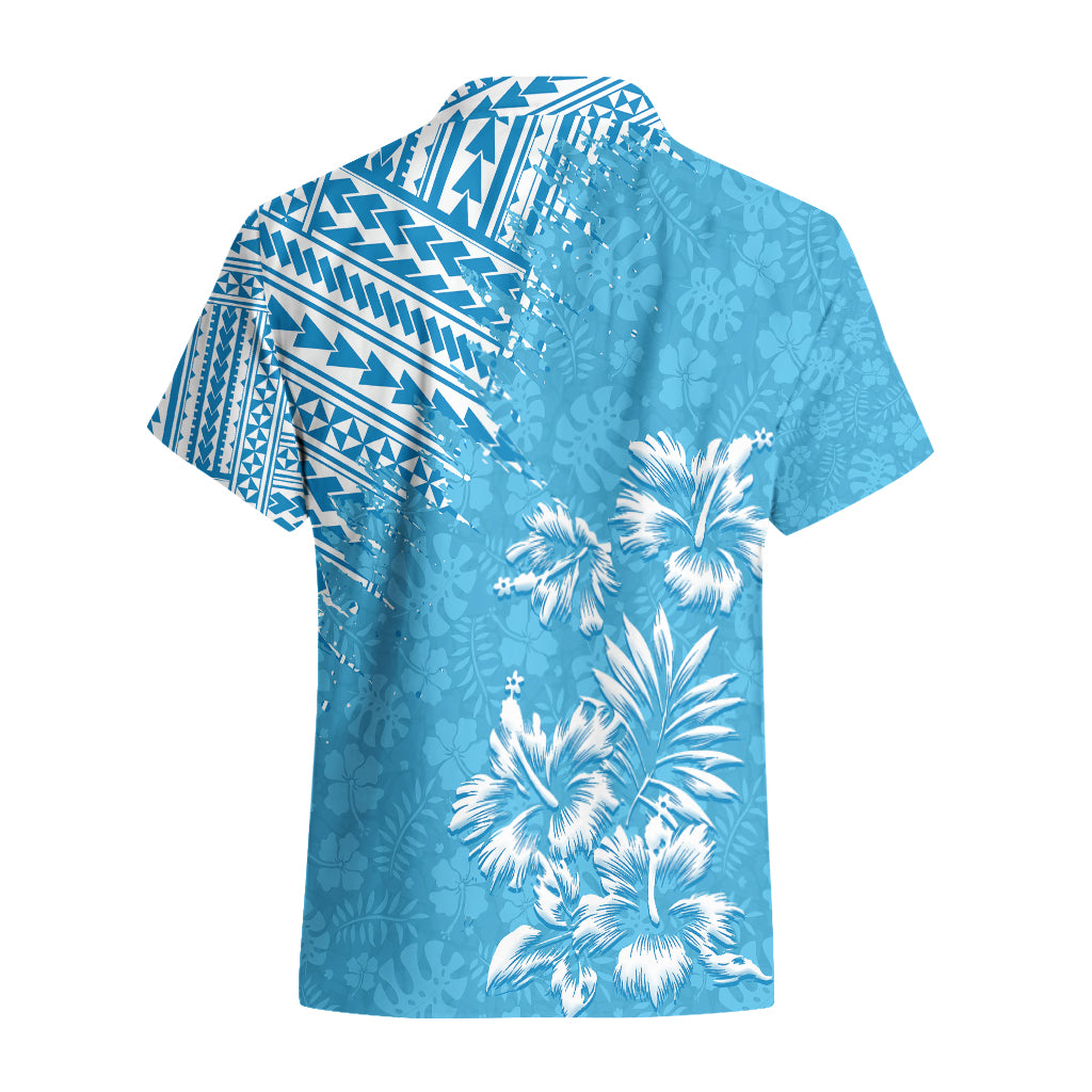 Hawaii Summer Hawaiian Shirt Mix Polynesian Light Blue LT6 - Wonder Print Shop