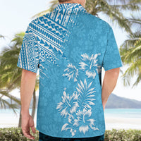 Hawaii Summer Hawaiian Shirt Mix Polynesian Light Blue LT6 - Wonder Print Shop