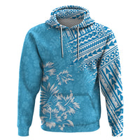 Hawaii Summer Hoodie Mix Polynesian Light Blue LT6 - Wonder Print Shop