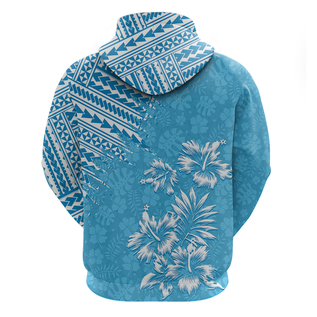 Hawaii Summer Hoodie Mix Polynesian Light Blue LT6 - Wonder Print Shop
