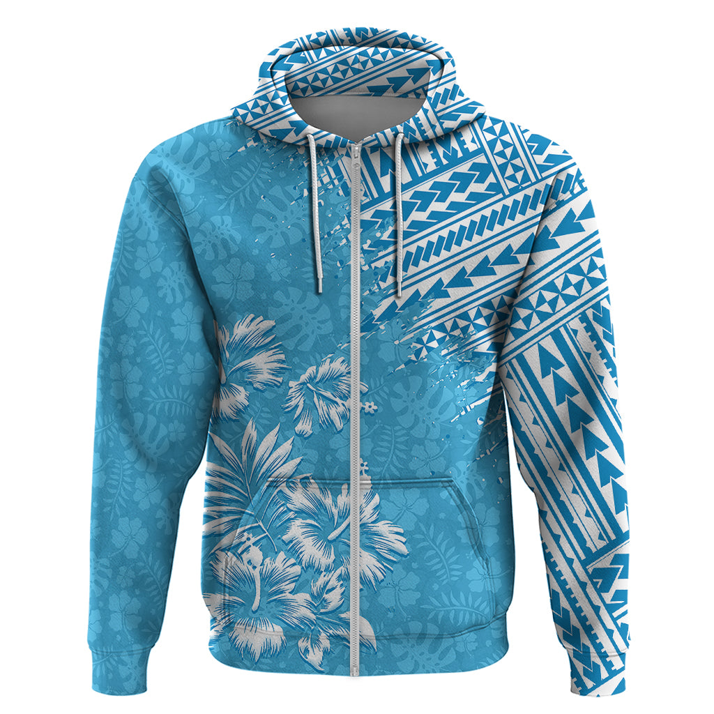 Hawaii Summer Hoodie Mix Polynesian Light Blue LT6 - Wonder Print Shop