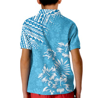 Hawaii Summer Kid Polo Shirt Mix Polynesian Light Blue LT6 - Wonder Print Shop