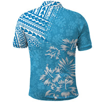 Hawaii Summer Polo Shirt Mix Polynesian Light Blue LT6 - Wonder Print Shop