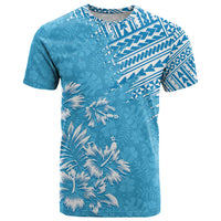 Hawaii Summer T Shirt Mix Polynesian Light Blue LT6 - Wonder Print Shop