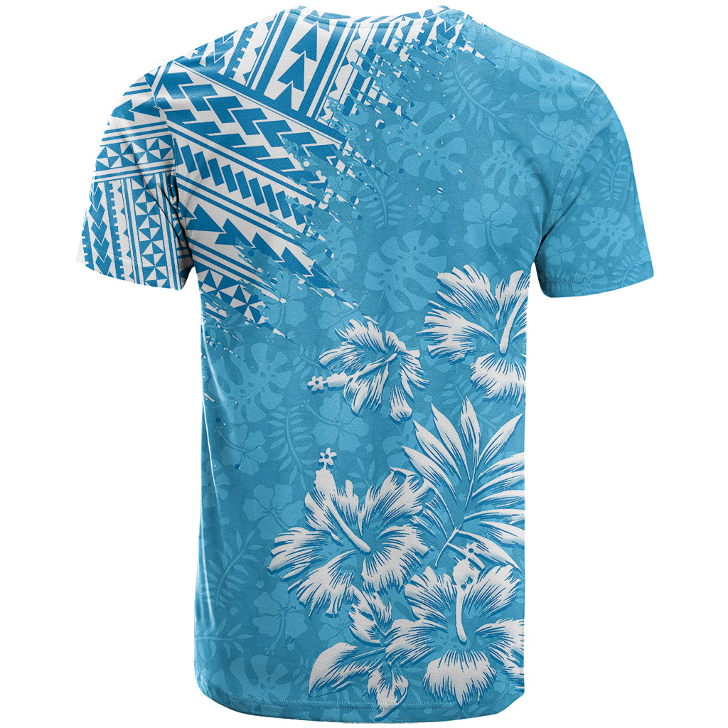Hawaii Summer T Shirt Mix Polynesian Light Blue LT6 - Wonder Print Shop