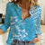 Hawaii Summer Women Casual Shirt Mix Polynesian Light Blue LT6 - Wonder Print Shop