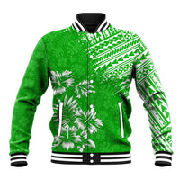 Hawaii Summer Baseball Jacket Mix Polynesian Green LT6 - Wonder Print Shop