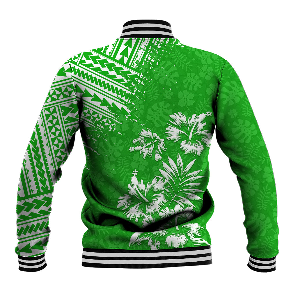 Hawaii Summer Baseball Jacket Mix Polynesian Green LT6 - Wonder Print Shop