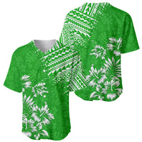 Hawaii Summer Baseball Jersey Mix Polynesian Green LT6 - Wonder Print Shop
