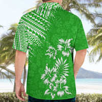 Hawaii Summer Hawaiian Shirt Mix Polynesian Green LT6 - Wonder Print Shop