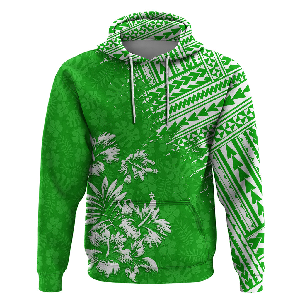 Hawaii Summer Hoodie Mix Polynesian Green LT6 - Wonder Print Shop