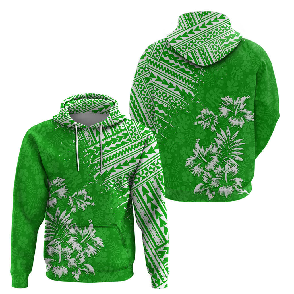 Hawaii Summer Hoodie Mix Polynesian Green LT6 - Wonder Print Shop