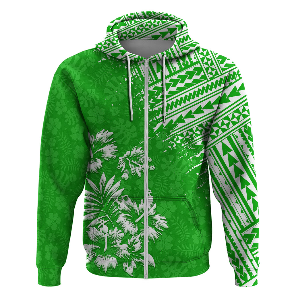 Hawaii Summer Hoodie Mix Polynesian Green LT6 - Wonder Print Shop