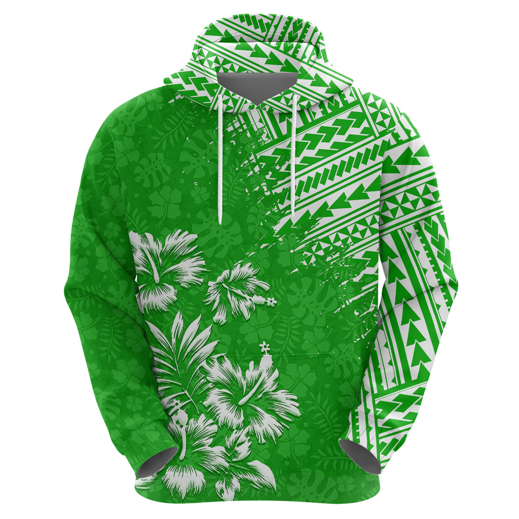 Hawaii Summer Hoodie Mix Polynesian Green LT6 - Wonder Print Shop