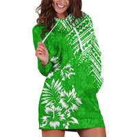 Hawaii Summer Hoodie Dress Mix Polynesian Green LT6 - Wonder Print Shop