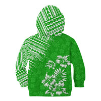 Hawaii Summer Kid Hoodie Mix Polynesian Green LT6 - Wonder Print Shop