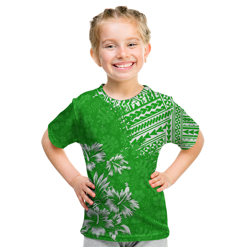 Hawaii Summer Kid T Shirt Mix Polynesian Green LT6 - Wonder Print Shop