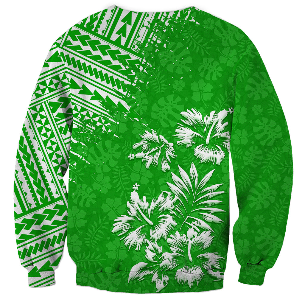 Hawaii Summer Sweatshirt Mix Polynesian Green LT6 - Wonder Print Shop