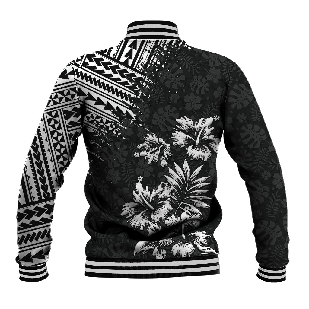 Hawaii Summer Baseball Jacket Mix Polynesian Black LT6 - Wonder Print Shop