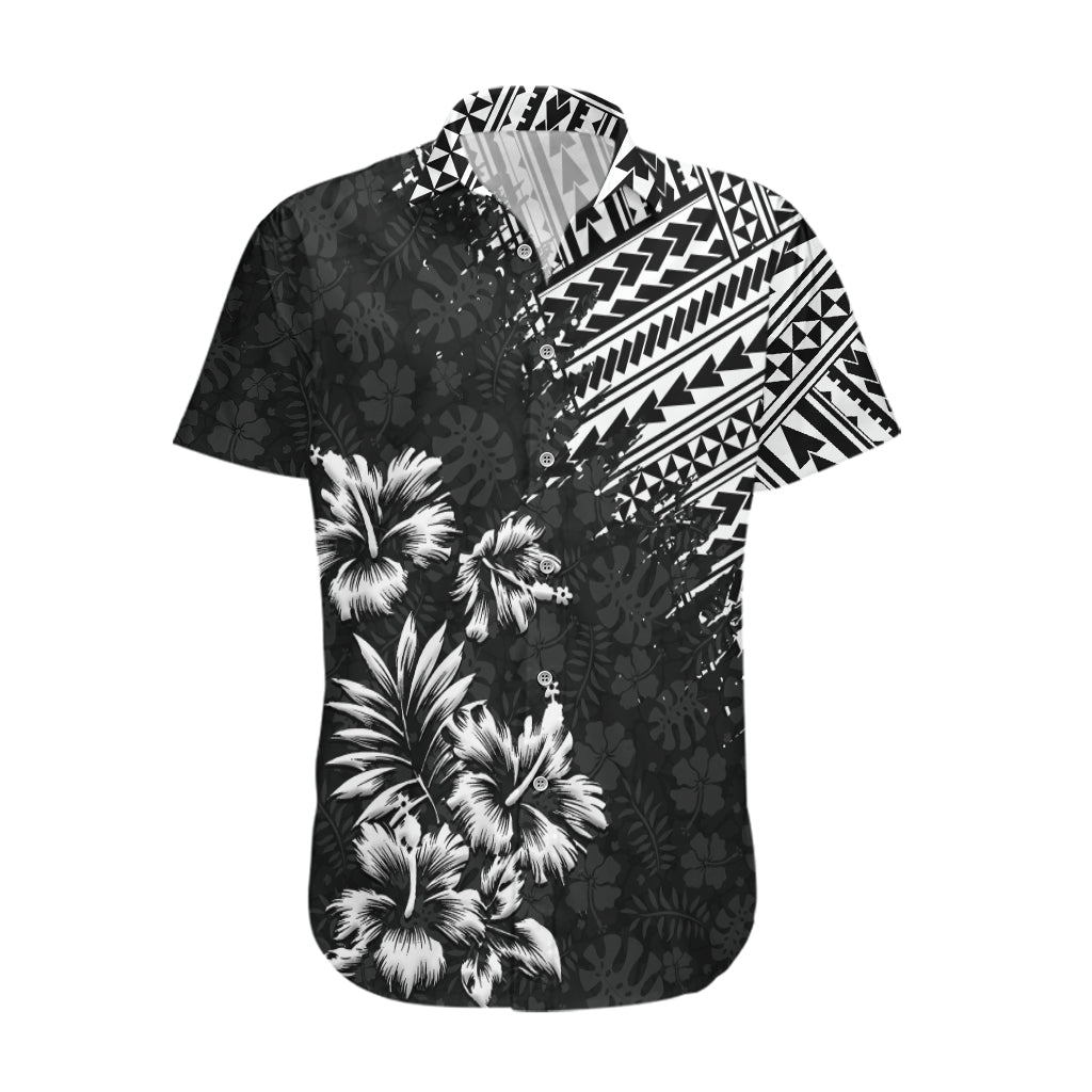 Hawaii Summer Hawaiian Shirt Mix Polynesian Black LT6 - Wonder Print Shop