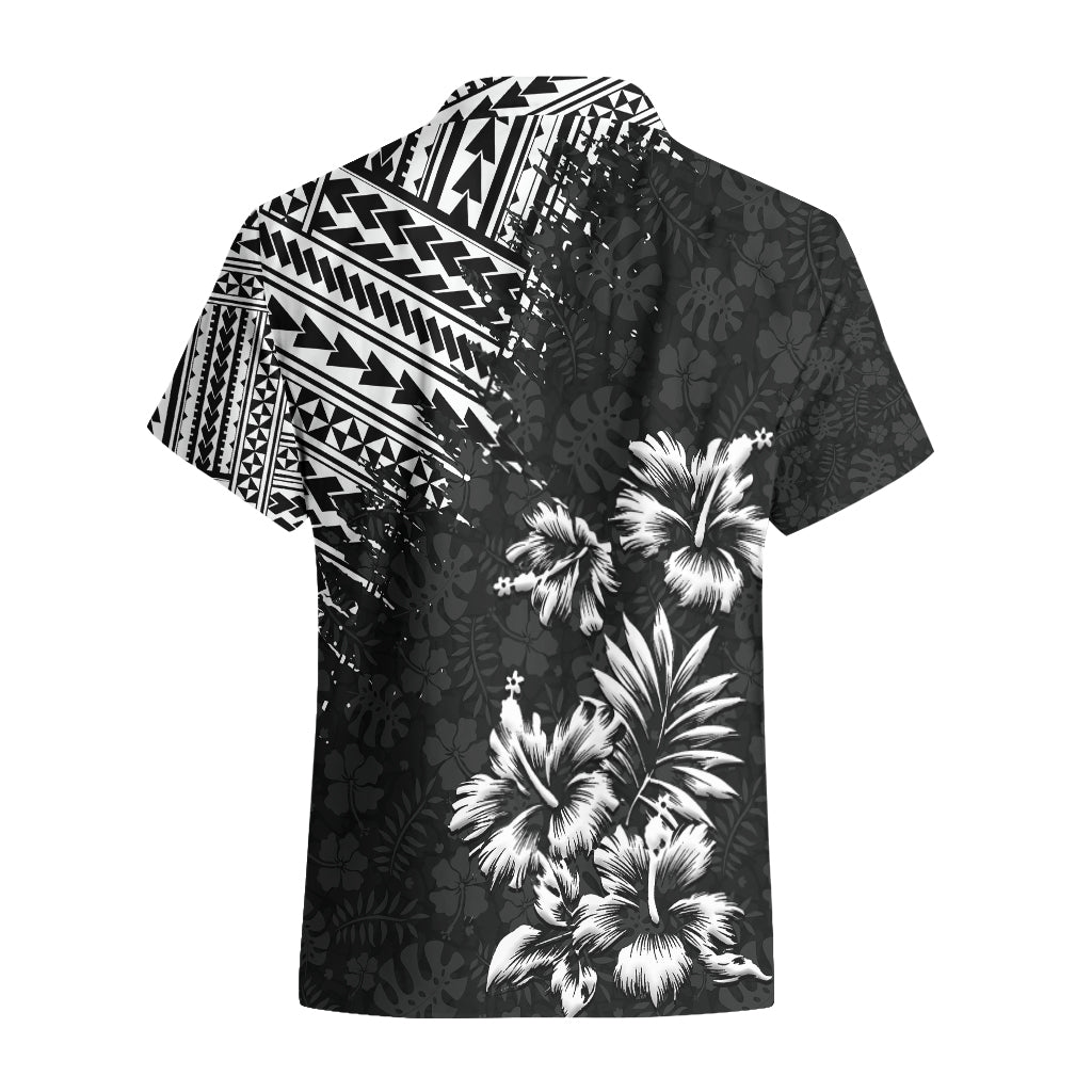 Hawaii Summer Hawaiian Shirt Mix Polynesian Black LT6 - Wonder Print Shop