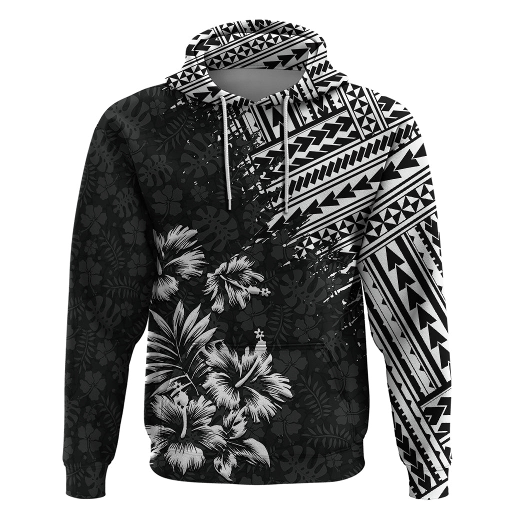 Hawaii Summer Hoodie Mix Polynesian Black LT6 - Wonder Print Shop