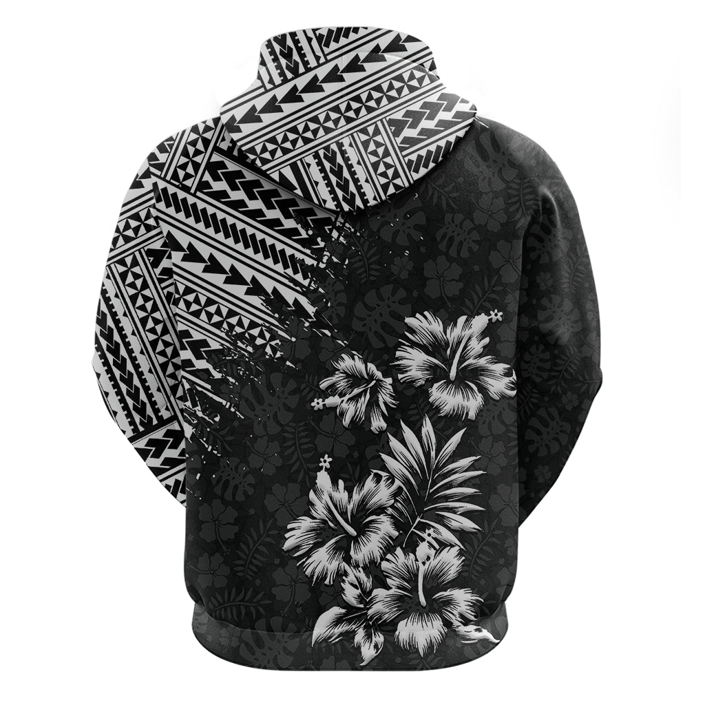 Hawaii Summer Hoodie Mix Polynesian Black LT6 - Wonder Print Shop