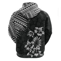 Hawaii Summer Hoodie Mix Polynesian Black LT6 - Wonder Print Shop