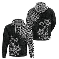 Hawaii Summer Hoodie Mix Polynesian Black LT6 - Wonder Print Shop