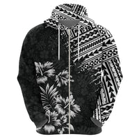 Hawaii Summer Hoodie Mix Polynesian Black LT6 - Wonder Print Shop