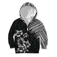 Hawaii Summer Kid Hoodie Mix Polynesian Black LT6 - Wonder Print Shop